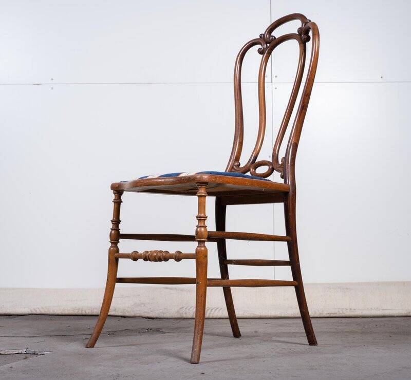 Art Nouveau Beech Café Chairs by W. Giessing, 1930s, Set of 6