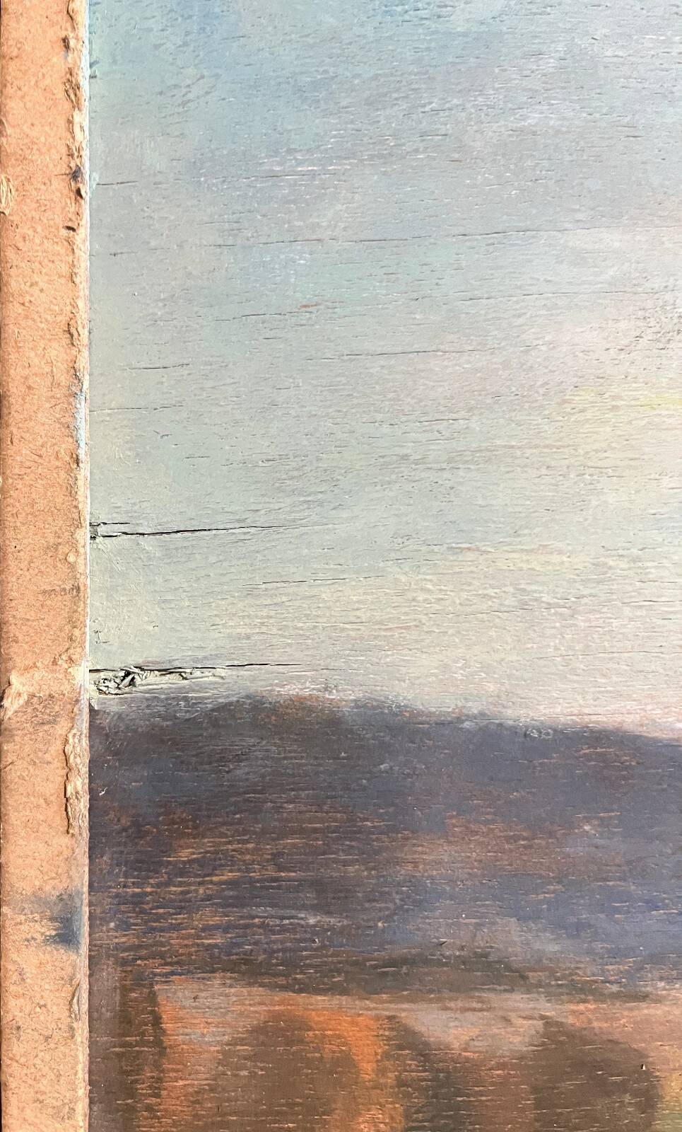 Tableau HSP "Autumn Evening in the Jura" post-impressionist signed