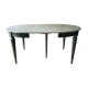 Louis XVI style extendable table in grey painted wood