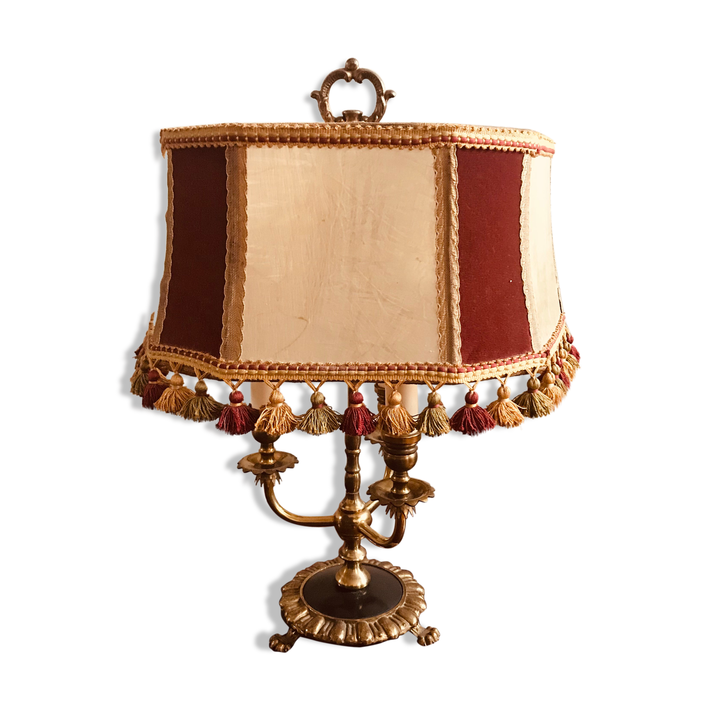 Large bronze hot water bottle lamp height 50 cm