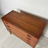 1960s vintage Danish design teak chest of drawers by Arne Hovmand Olsen for Mogens Kold