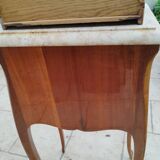 Pair of Louis XV style bedside tables with marble top