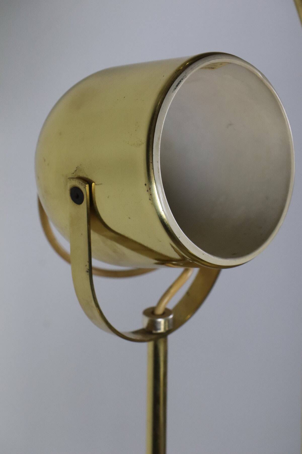 Vintage Goffredo Reggiani floor lamp in gold metal - 1970s