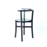 Set Of 4, Black Oak Dining Chairs, Czechoslovakia 1930s