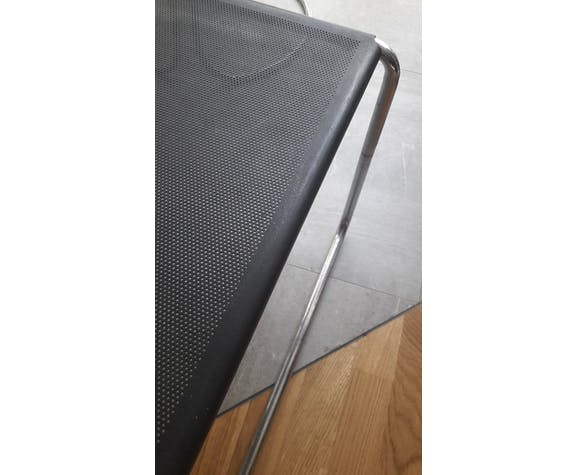 Perforated metal coffee table 70s