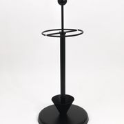 Black post-modern umbrella stand in the style of Castiglioni, Memphis, Italy, 1980s.