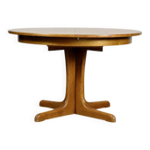Table ronde en teck avec une rallonge