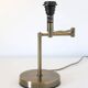 Recycled vintage lamp — with a swivel arm, fluted floral shade