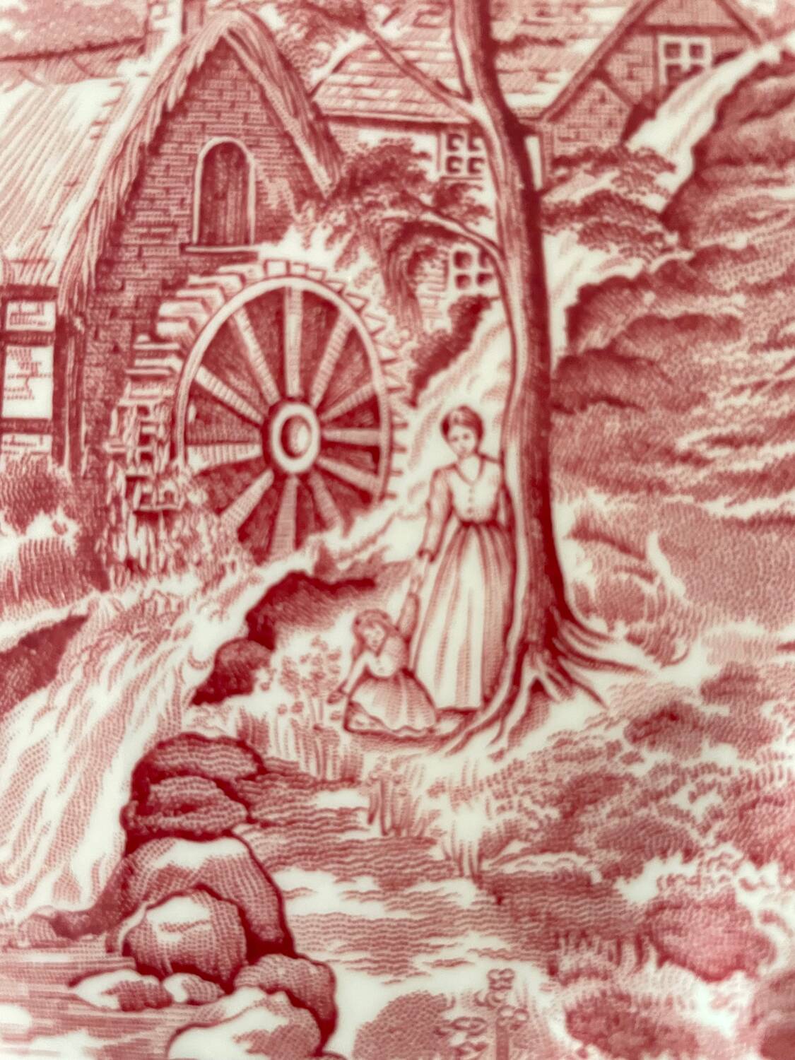 6 English Dinner Plates Alfred Meakin The Mill Staffordshire Diam 25 Cm