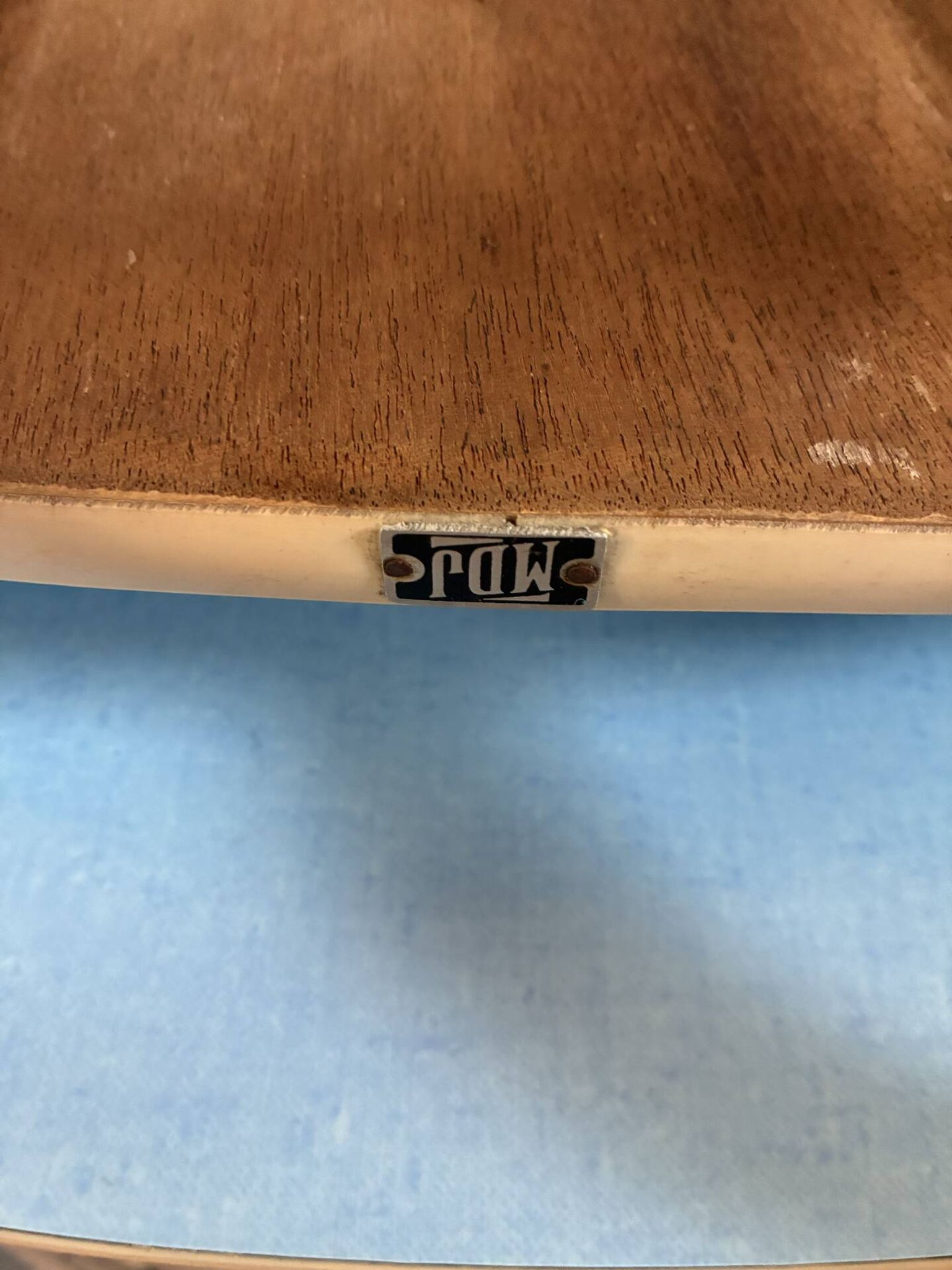Blue Formica chair from the 70s "Peugeot"