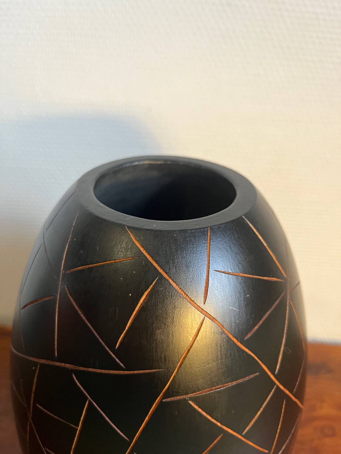 Exotic wood vase