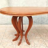 Brutalist table in solid oak