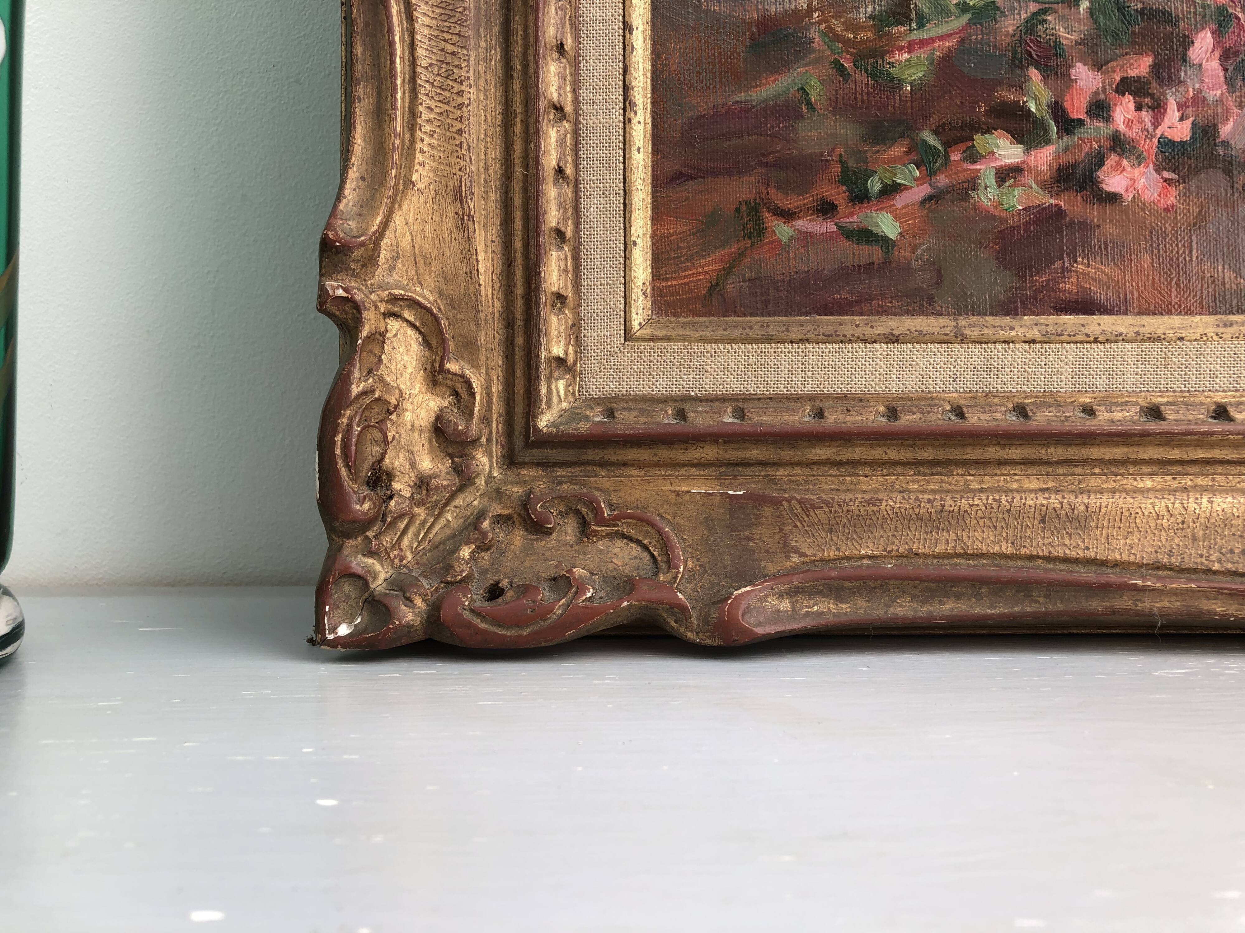 Still life bouquet of flowers oil painting