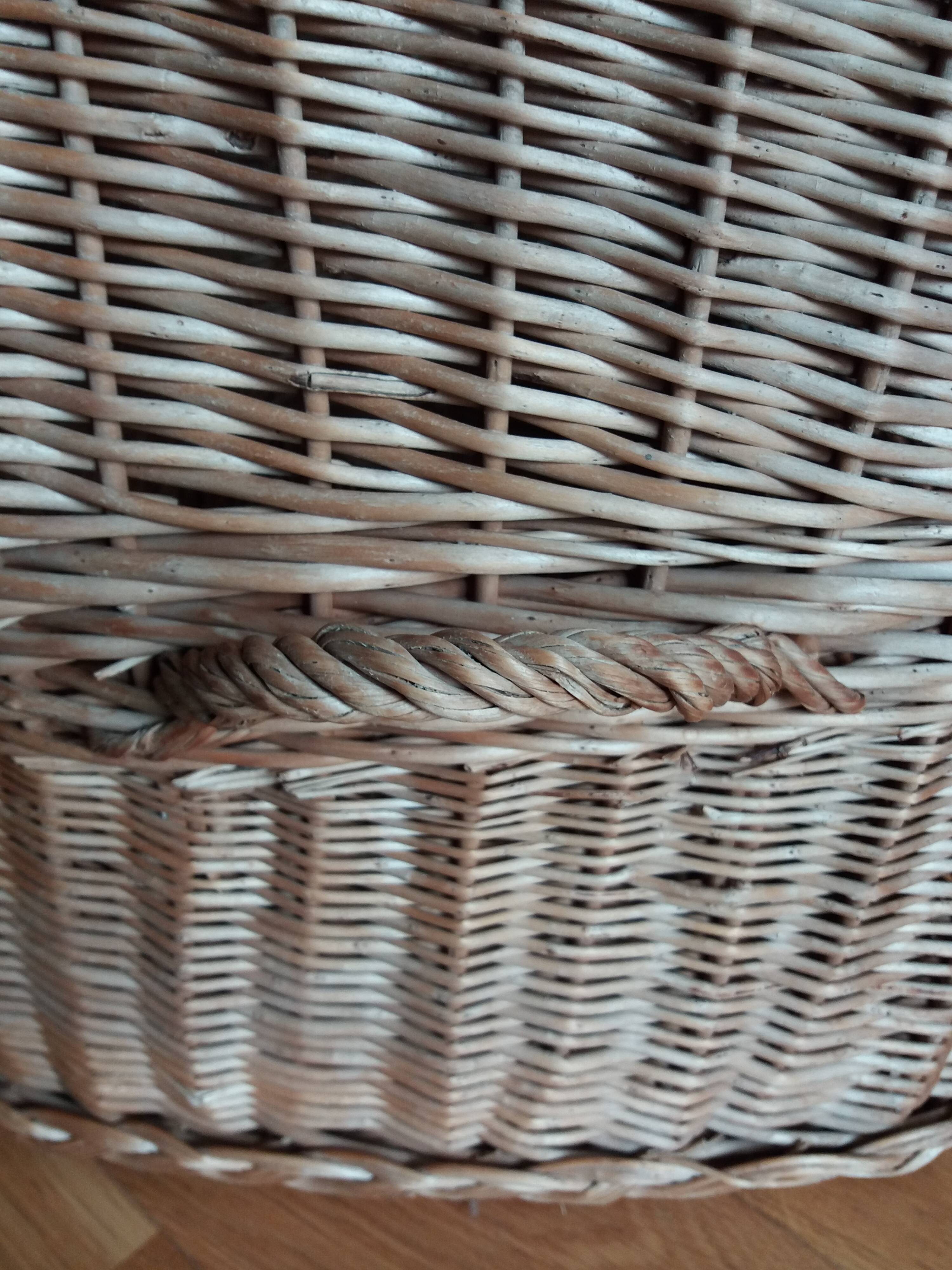 Panier en osier rotin grand coffre à jouets