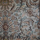 Vintage silk carpet Indian indo tabriz done hand 100x162cm 1950 s