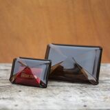 Vintage smoked plexiglass letter holder, mail holder and card holder