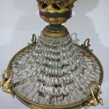 Empire chandelier in bronze and crystal