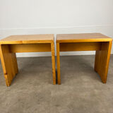 Pair of stools Les Arcs, Charlotte Perriand selection