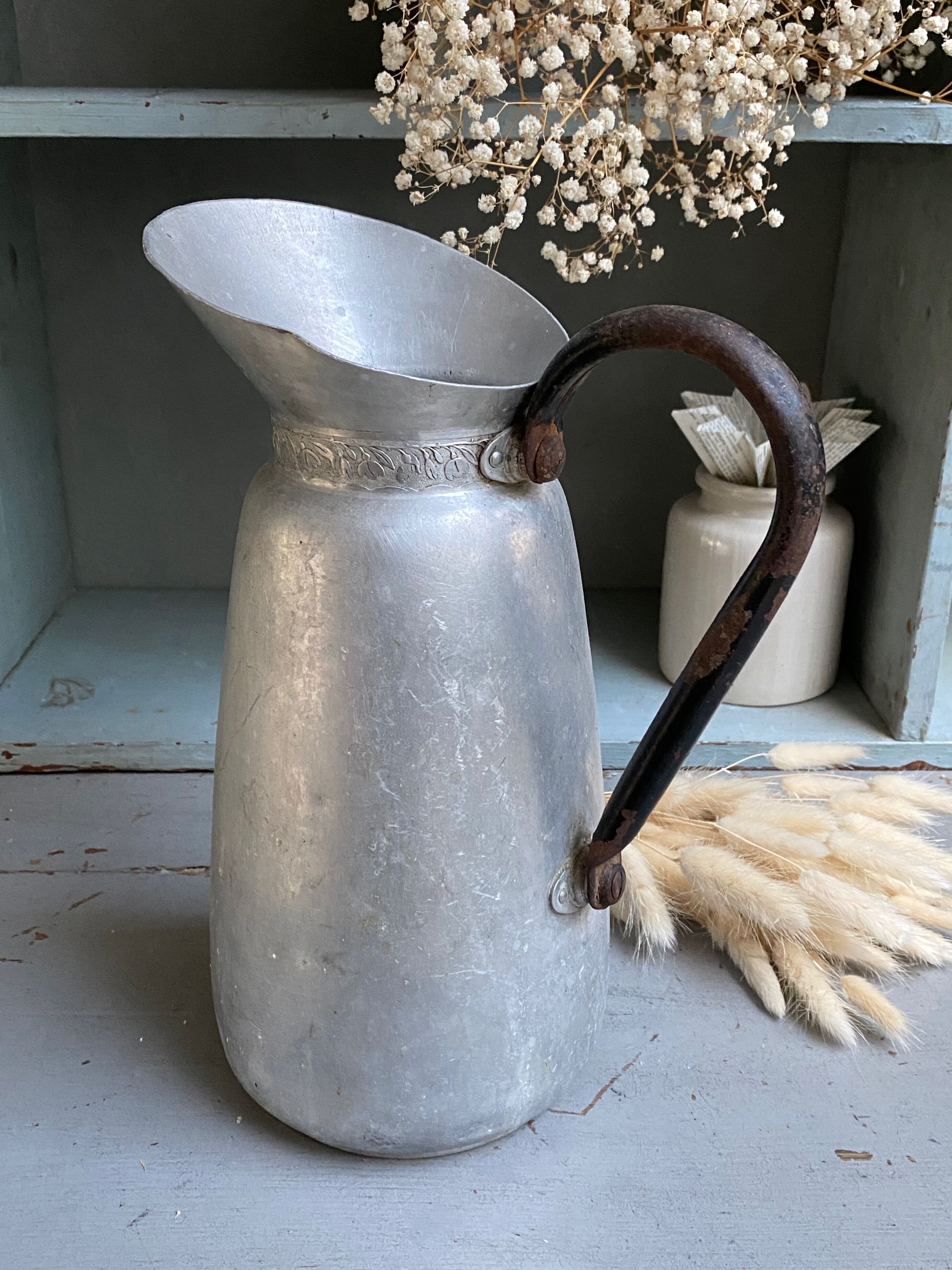 Tin pitcher