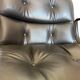 Charles Pollock Knoll Office Chair - Black Leather with Wheels