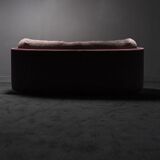 Velvet sofa and bouclé 70s vintage modern