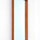 Minimalist teak wall mirror / Mid-century Danish modern design / 1960s / 1970s