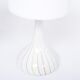 Pair of 1970s tall White Glass Table Lamps model "Candy" by Holmegaard