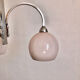 Suspension art deco en opaline rose