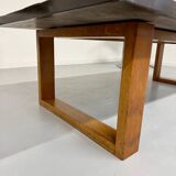 Thick slate coffee table, brutalist design from the 70s, Pia Manu style