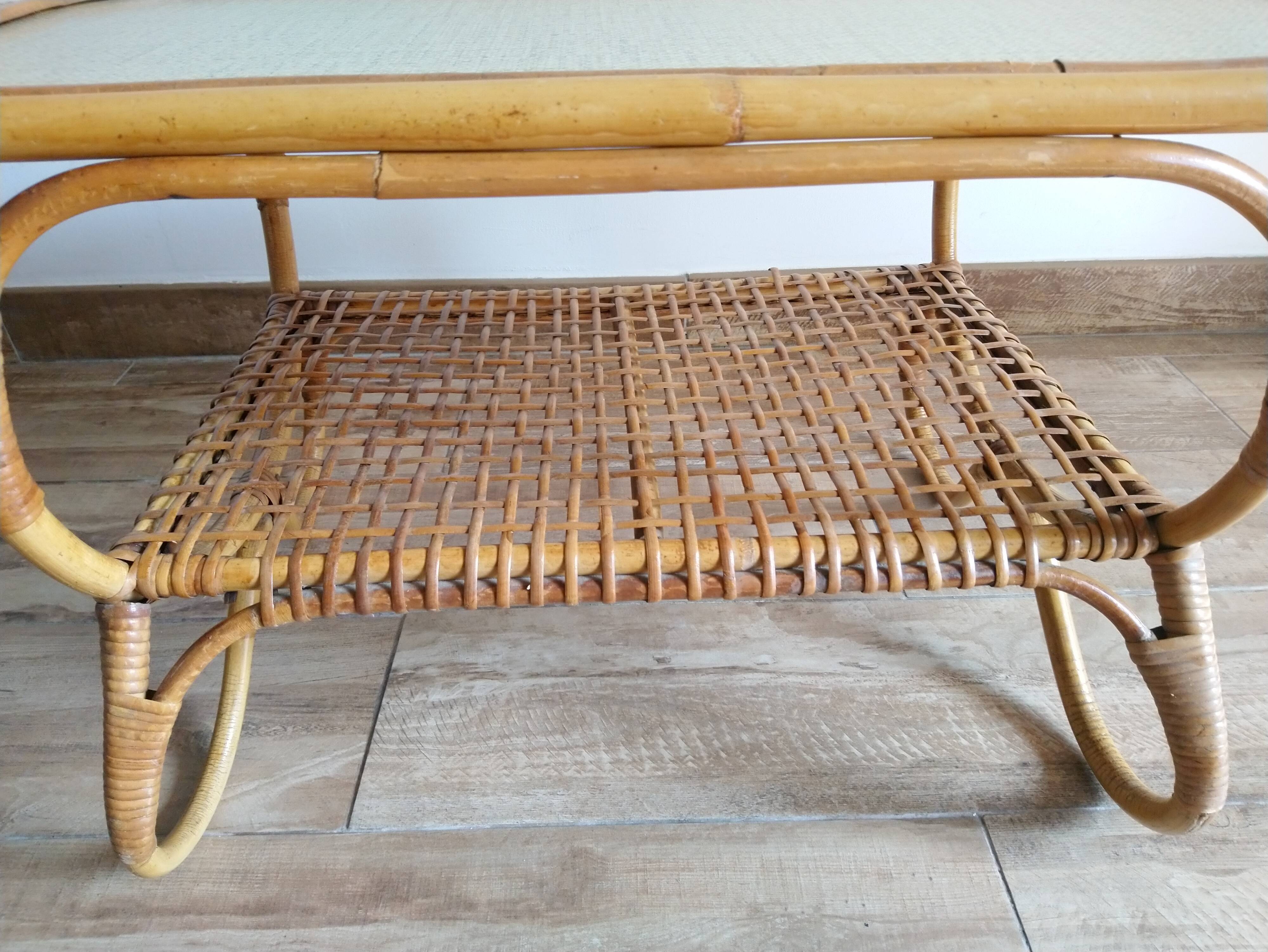 Rattan coffee table