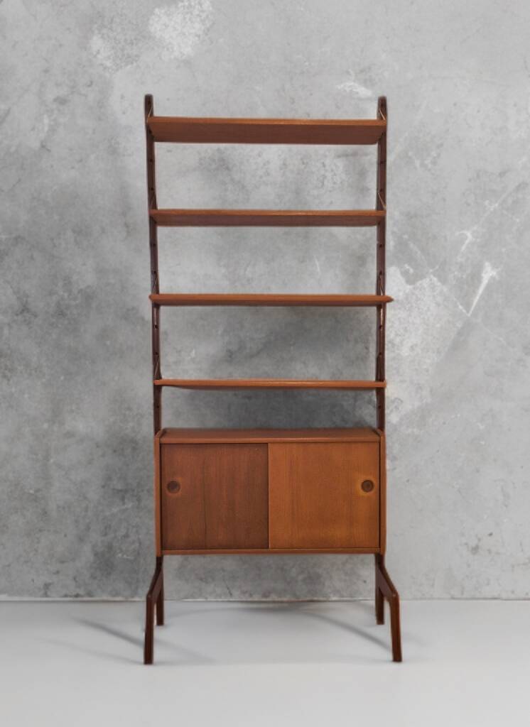 Teak shelving unit, Vintage Scandinavian 1960s