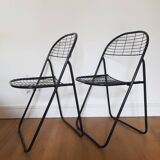 Set of 2 Alland folding chairs by Niels Gamelsgaard