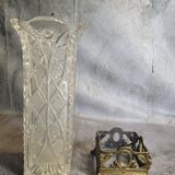 Crystal vase and bronze mount