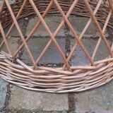 Vintage 50s planter on rattan stand
