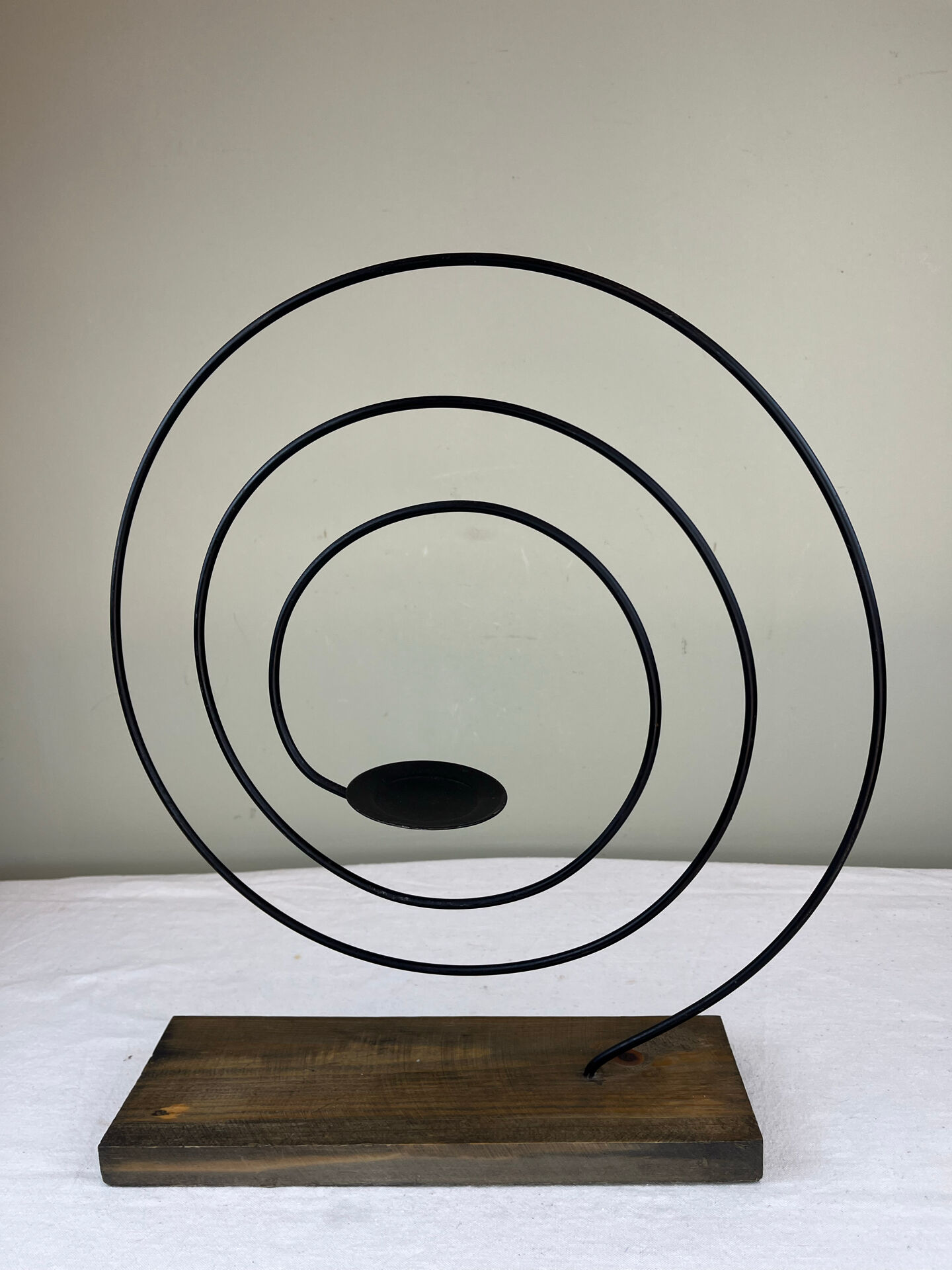 Sculptural spiral candlestick