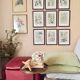 2 framed botanical posters