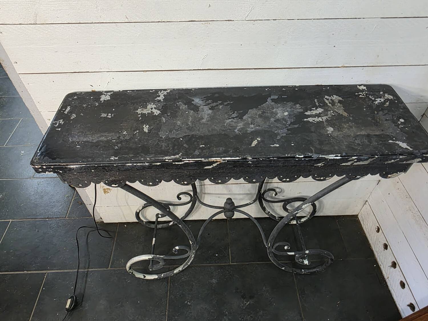 Massive wrought iron console from the 20th century.