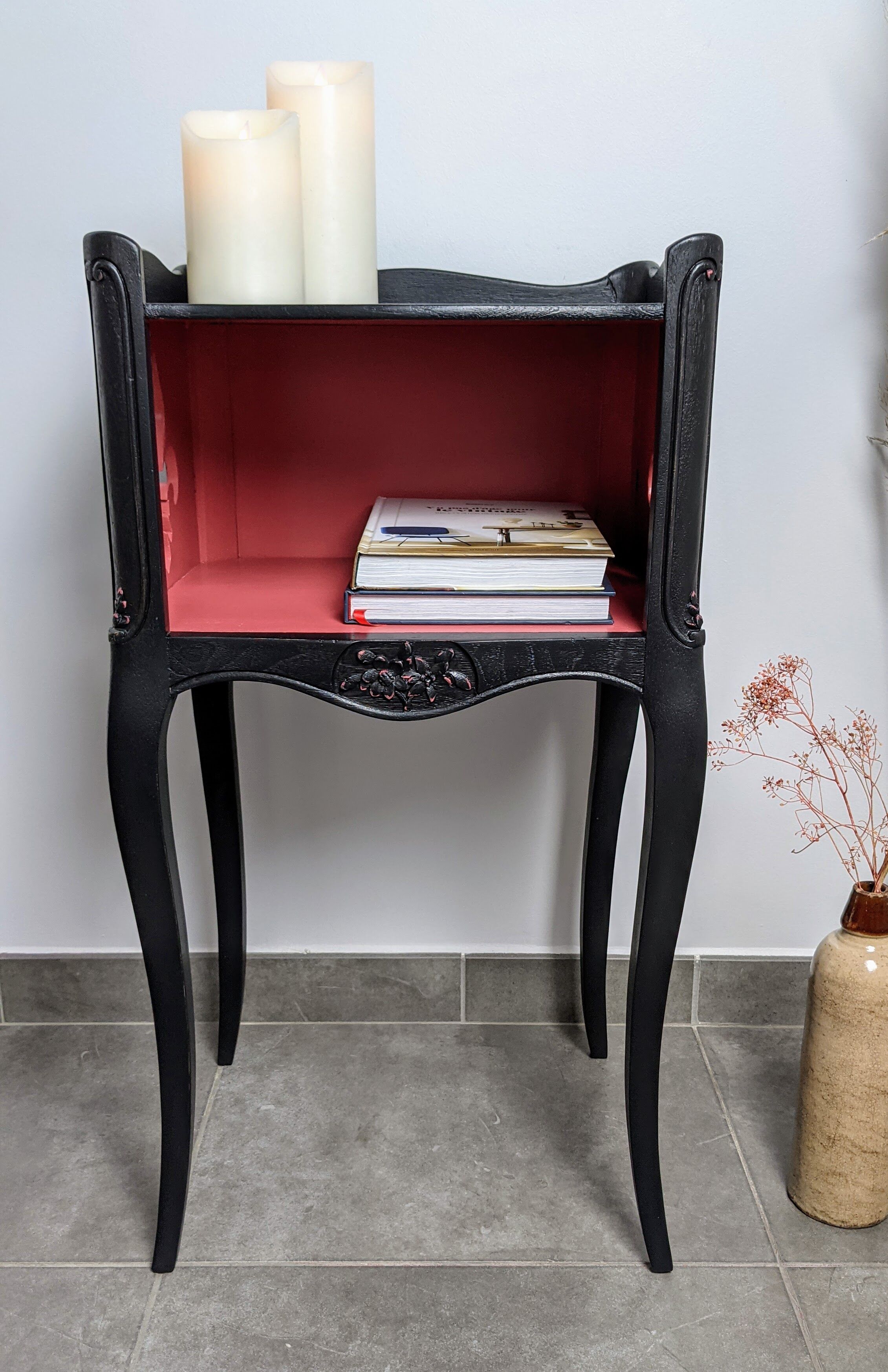Renovated walnut bedside