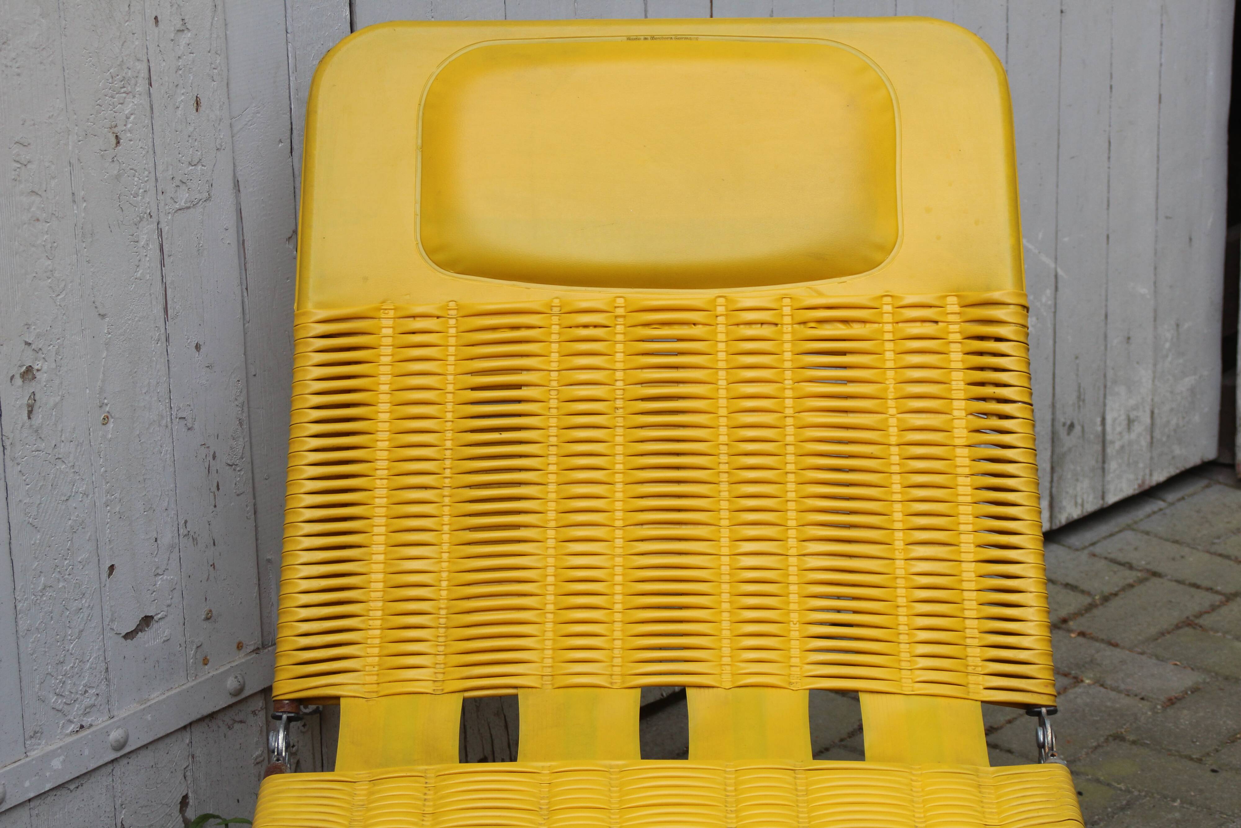 Vintage deckchair kurz design, germany 1960