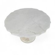 White drapery marble Italy / Neo Classic side / coffee table