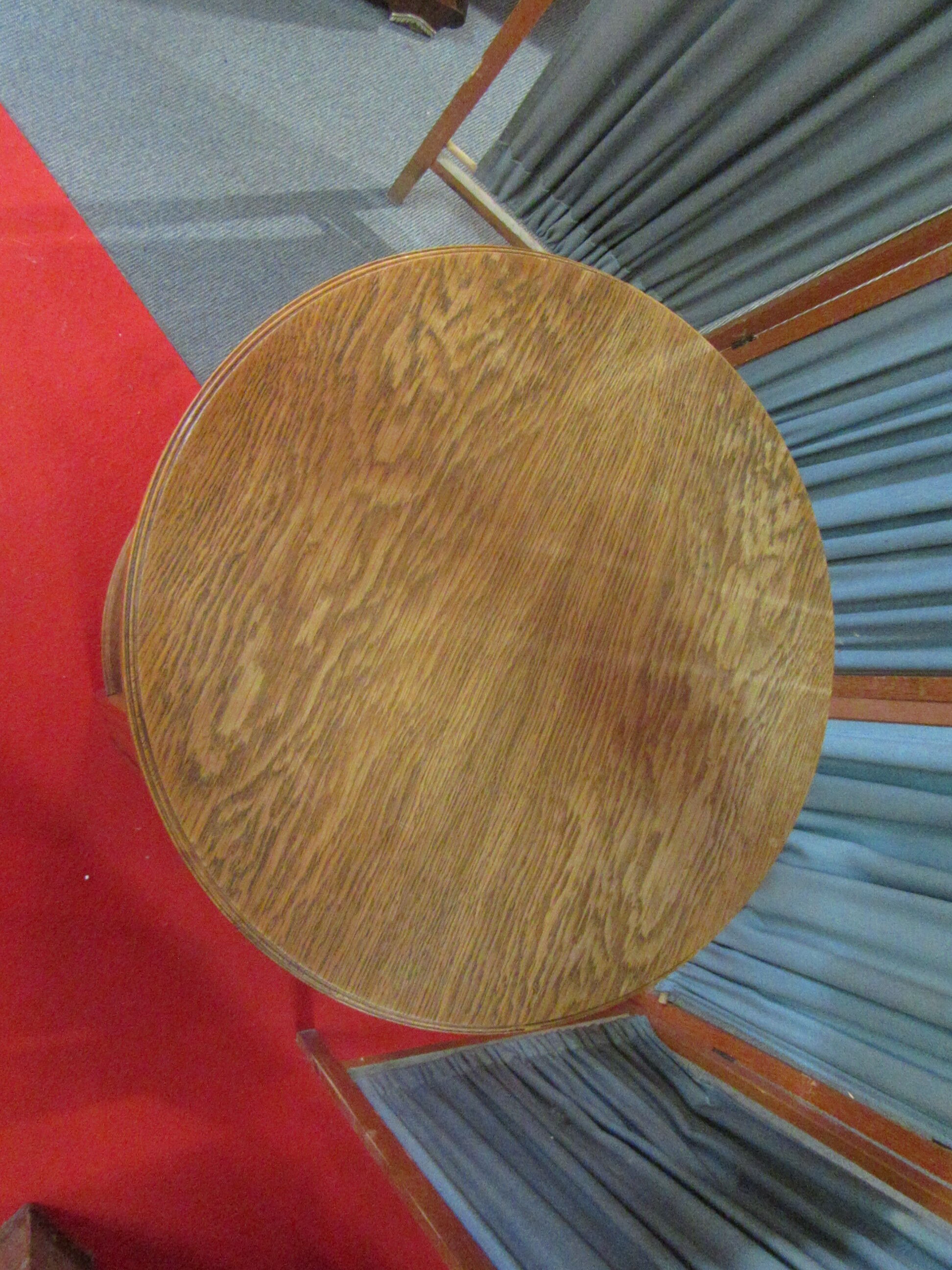Oak art deco pedestal table