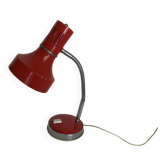Lampe vintage 1960 bureau Veneta Lumi Italie rouge - 35 cm