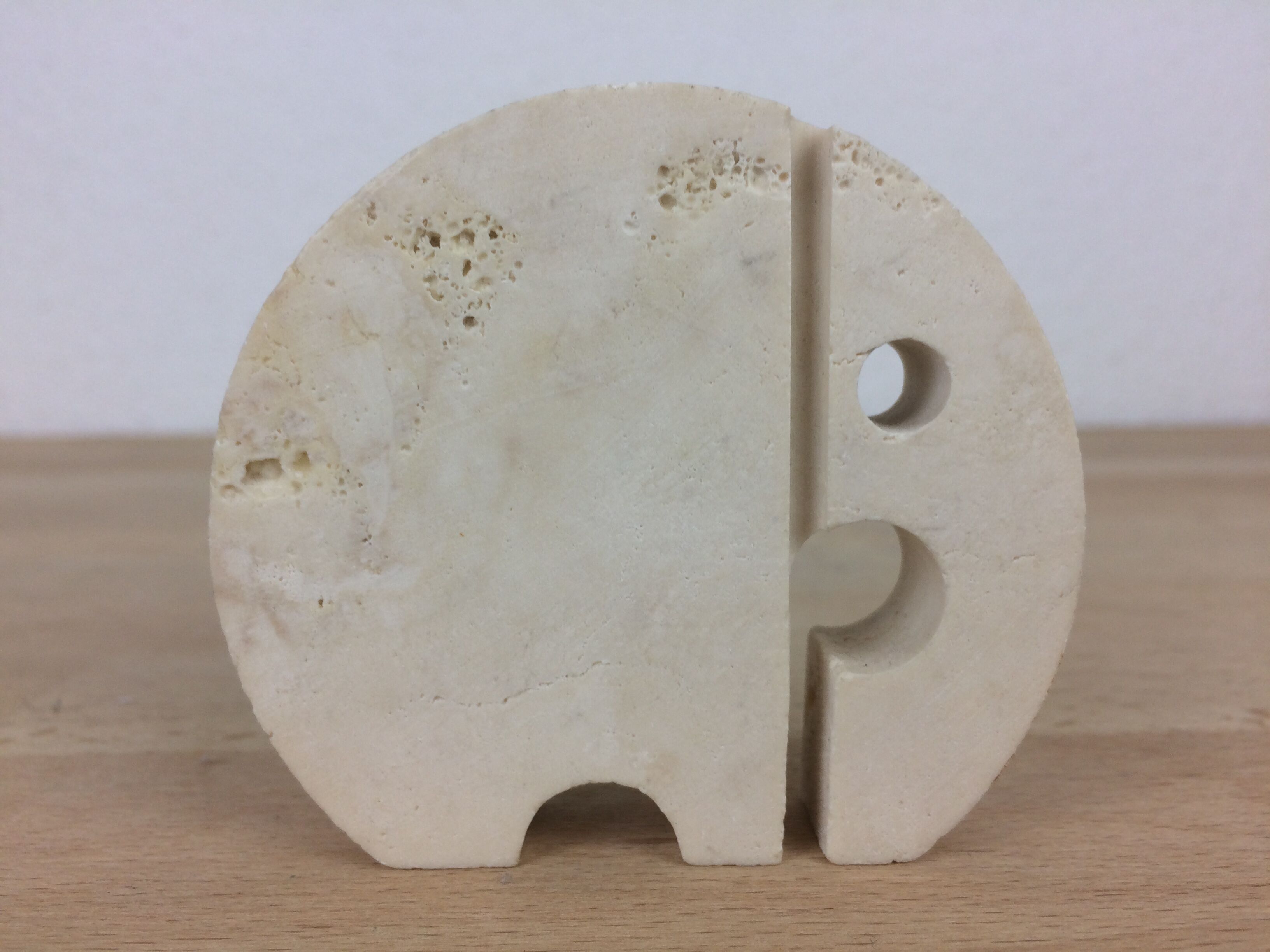 Fratelli Mannelli elephant paper press in travertine