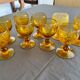Amber bubble foot glasses