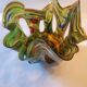Large Makora handmade glass vase from the 70s
