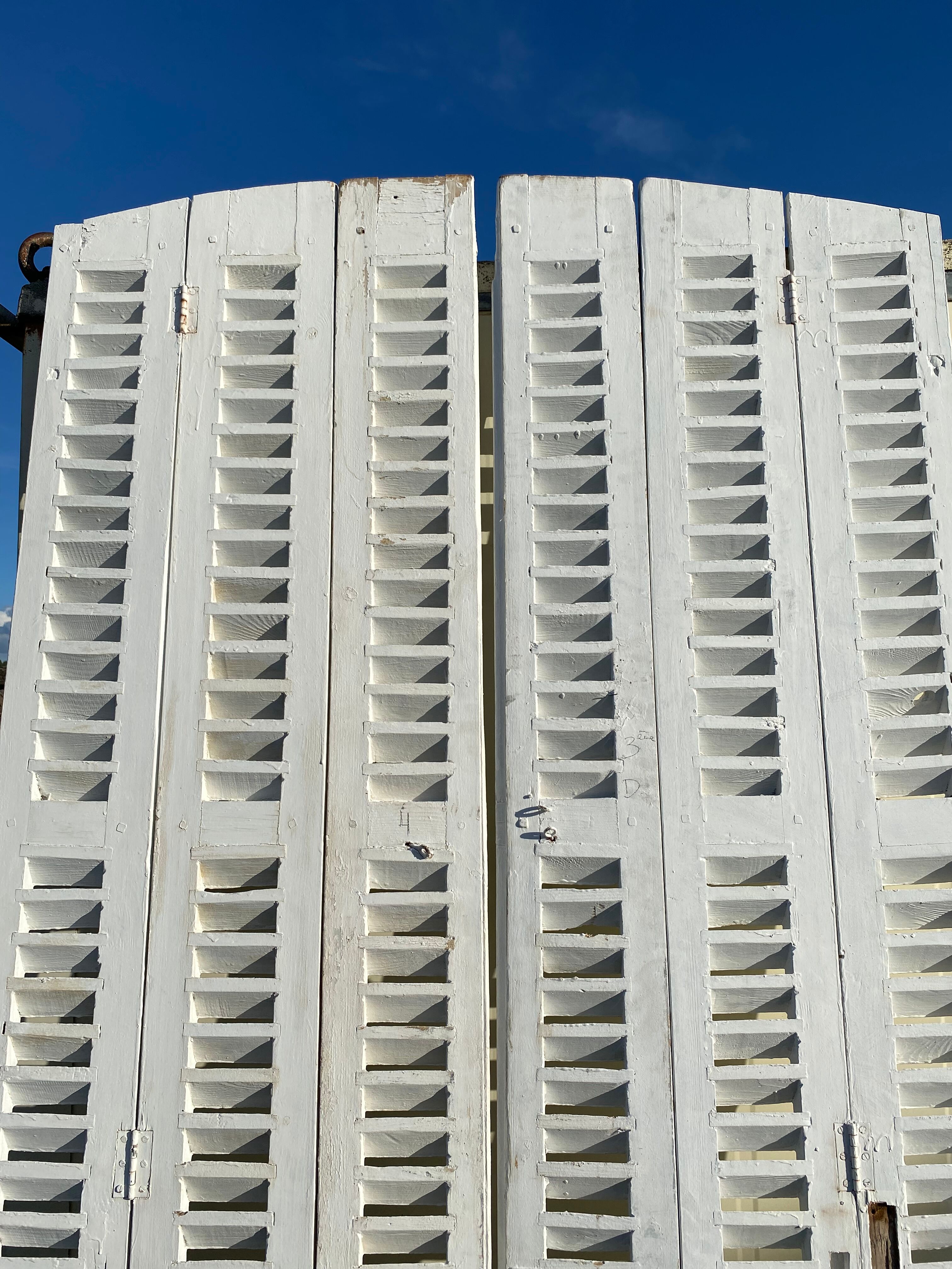 Shutters with folding leaves