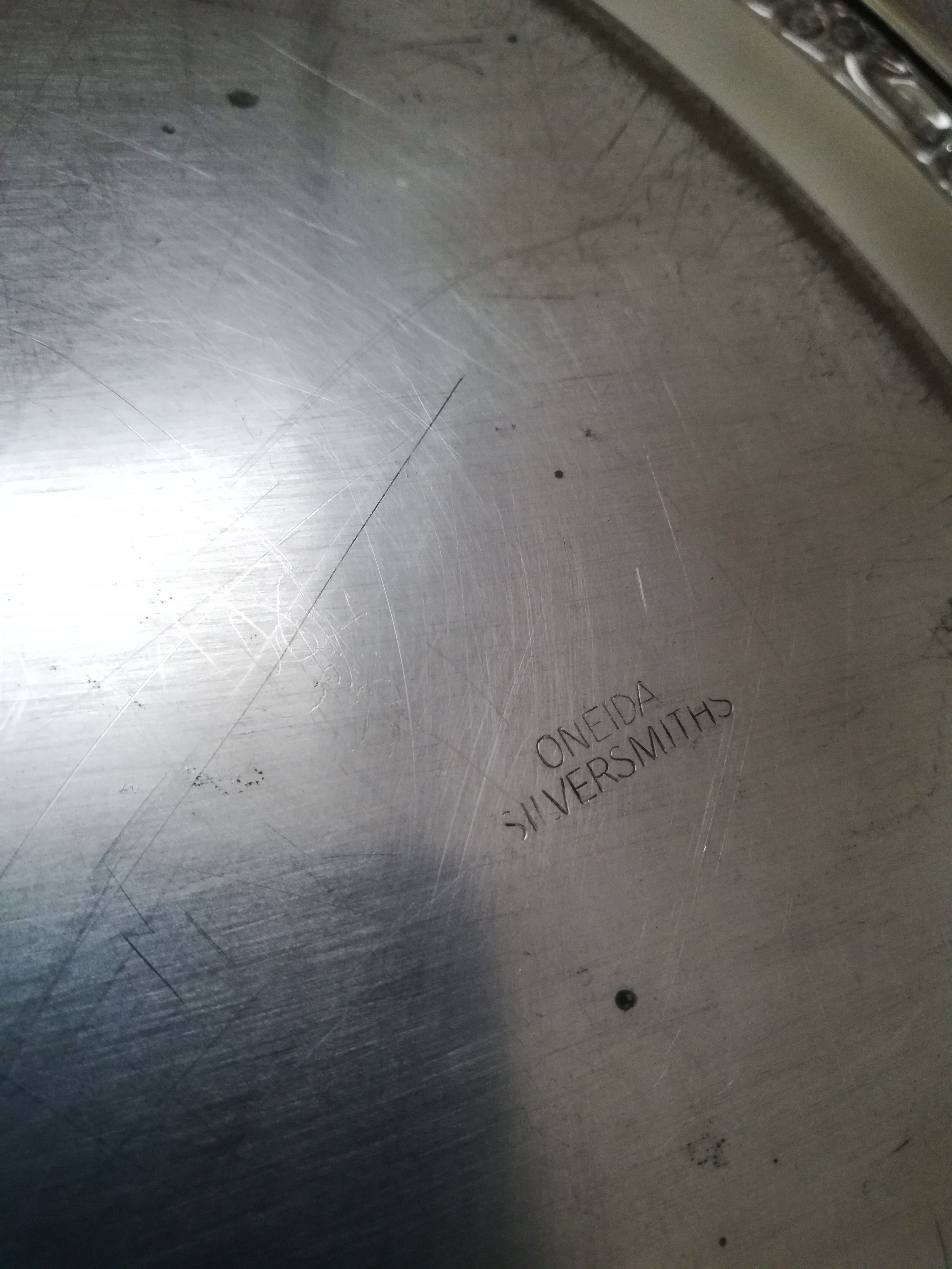 Oneida silverware goldsmith tray. S