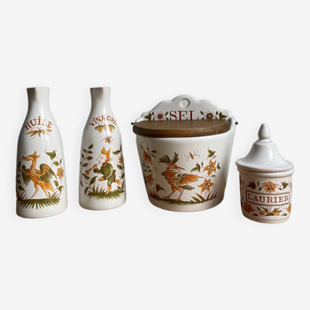 Kitchen set salt pepper shaker oil vinegar spice pot