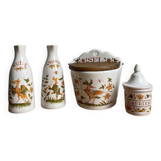 Kitchen set salt pepper shaker oil vinegar spice pot