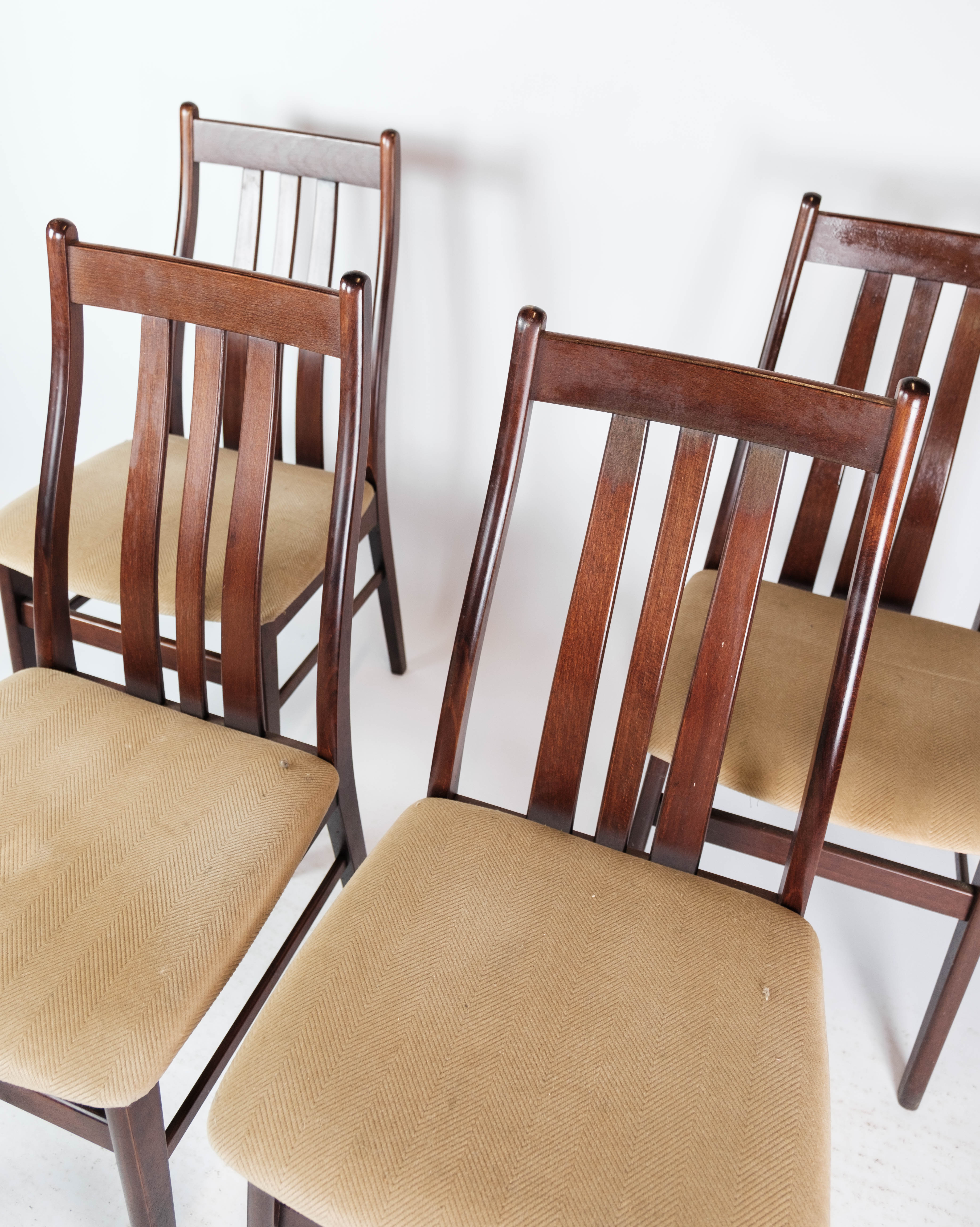 Set of four dining room chairs of mahogany of Danish design by Farstrup, 1960s